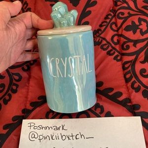 Rae Dunn Crystals candle w/ topper. IRIDESCENT!